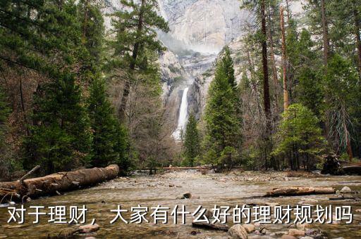 對(duì)于理財(cái)，大家有什么好的理財(cái)規(guī)劃嗎