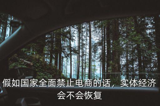 假如國(guó)家全面禁止電商的話，實(shí)體經(jīng)濟(jì)會(huì)不會(huì)恢復(fù)