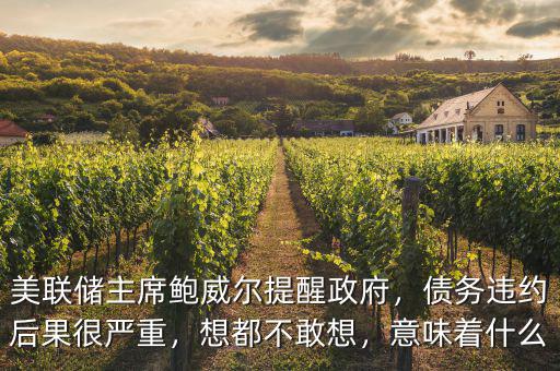 美聯(lián)儲主席鮑威爾提醒政府，債務(wù)違約后果很嚴(yán)重，想都不敢想，意味著什么