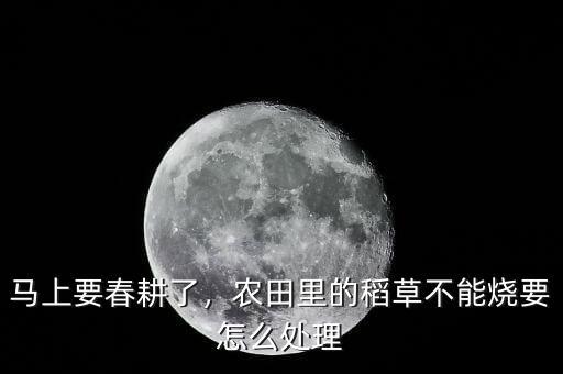 馬上要春耕了，農(nóng)田里的稻草不能燒要怎么處理