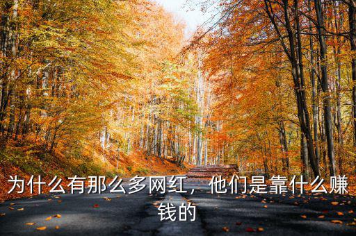 為什么有那么多網(wǎng)紅，他們是靠什么賺錢的