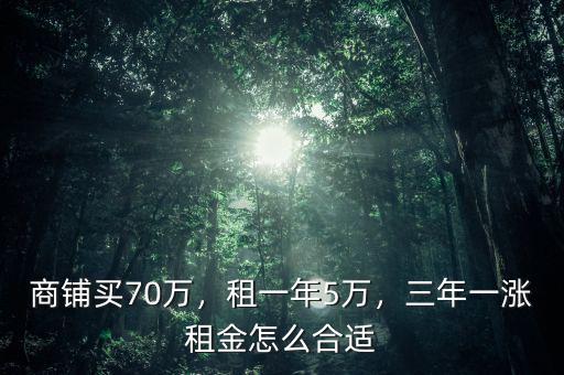 商鋪?zhàn)饨饾q多少合適,三年一漲租金。怎么合適