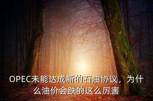 OPEC未能達成新的石油協(xié)議，為什么油價會跌的這么厲害