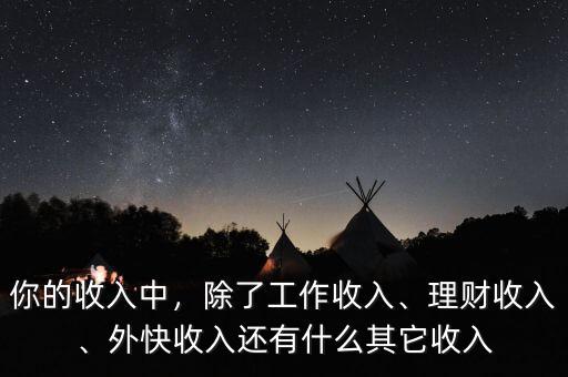 你的收入中，除了工作收入、理財收入、外快收入還有什么其它收入