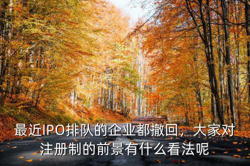 最近IPO排隊(duì)的企業(yè)都撤回，大家對(duì)注冊(cè)制的前景有什么看法呢