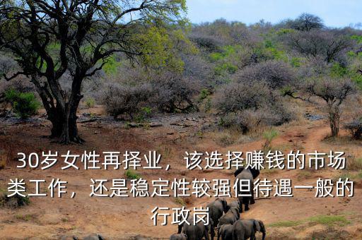 30歲女性再擇業(yè)，該選擇賺錢的市場類工作，還是穩(wěn)定性較強但待遇一般的行政崗