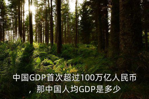 中國(guó)GDP首次超過(guò)100萬(wàn)億人民幣，那中國(guó)人均GDP是多少
