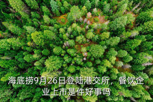 海底撈9月26日登陸港交所，餐飲企業(yè)上市是件好事嗎