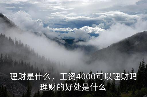 理財(cái)是什么，工資4000可以理財(cái)嗎理財(cái)?shù)暮锰幨鞘裁? class=