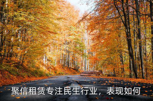 聚信租賃專注民生行業(yè)，表現(xiàn)如何