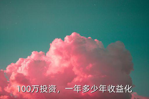 100萬(wàn)投資，一年多少年收益化