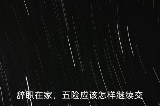 辭職在家，五險應該怎樣繼續(xù)交