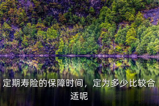 定期壽險的保障時間，定為多少比較合適呢