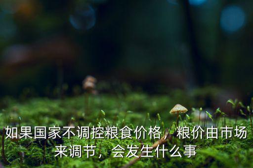 如果國家不調控糧食價格，糧價由市場來調節(jié)，會發(fā)生什么事