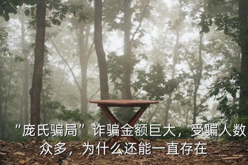 “龐氏騙局”詐騙金額巨大，受騙人數(shù)眾多，為什么還能一直存在