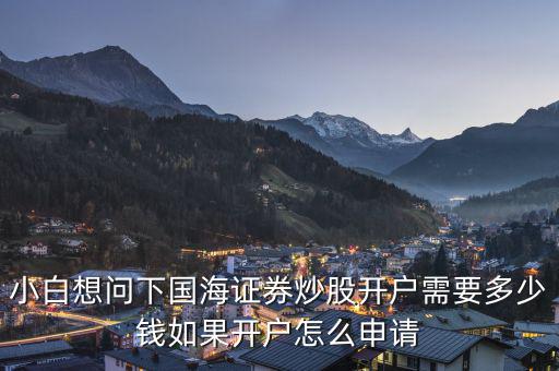 國海開戶怎么辦理,如果開戶怎么申請(qǐng)