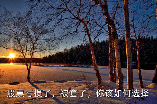 股票虧損了，被套了，你該如何選擇