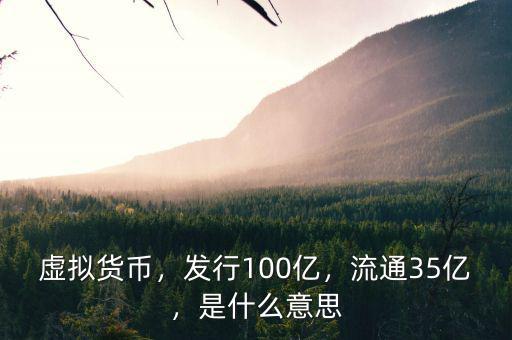虛擬貨幣，發(fā)行100億，流通35億，是什么意思