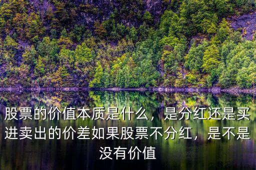 股票的價值本質(zhì)是什么，是分紅還是買進賣出的價差如果股票不分紅，是不是沒有價值