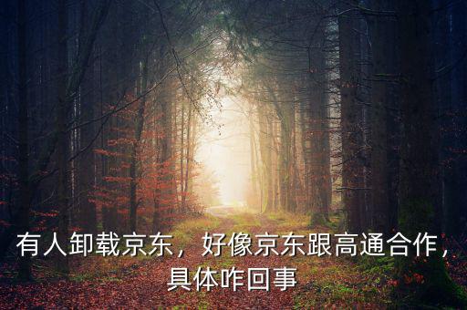 有人卸載京東，好像京東跟高通合作，具體咋回事