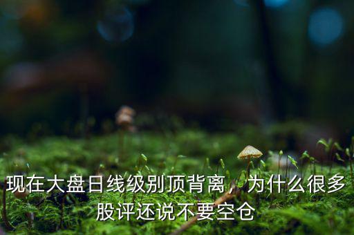 現(xiàn)在大盤(pán)日線級(jí)別頂背離，為什么很多股評(píng)還說(shuō)不要空倉(cāng)