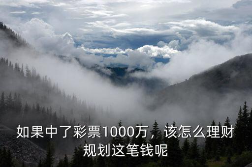 如果中了彩票1000萬，該怎么理財規(guī)劃這筆錢呢