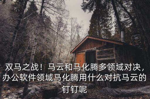 雙馬之戰(zhàn)！馬云和馬化騰多領(lǐng)域?qū)Q，辦公軟件領(lǐng)域馬化騰用什么對抗馬云的釘釘呢