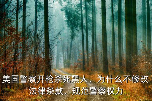 美國警察開槍殺死黑人，為什么不修改法律條款，規(guī)范警察權力
