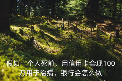 假如一個(gè)人死前，用信用卡套現(xiàn)100萬(wàn)用于治病，銀行會(huì)怎么做