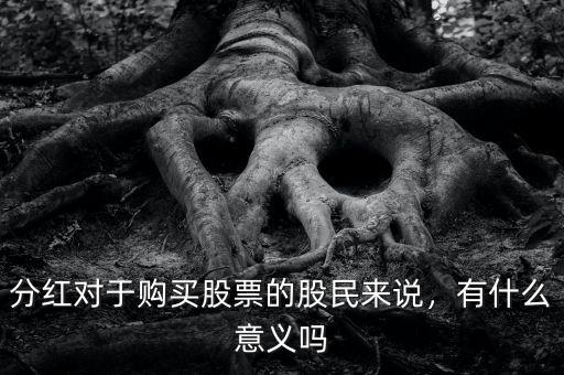 分紅對(duì)于購(gòu)買(mǎi)股票的股民來(lái)說(shuō)，有什么意義嗎