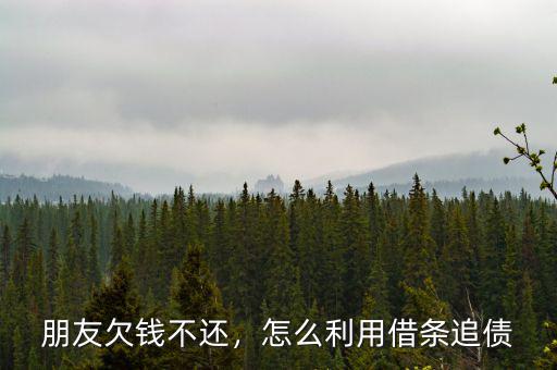 朋友欠錢不還，怎么利用借條追債