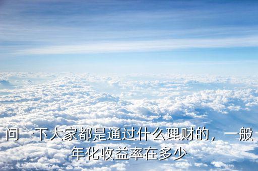 問一下大家都是通過什么理財(cái)?shù)?，一般年化收益率在多? class=