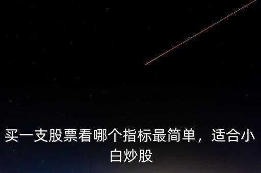 買一支股票看哪個(gè)指標(biāo)最簡單，適合小白炒股