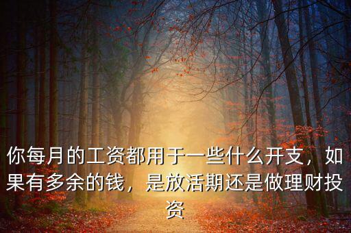 你每月的工資都用于一些什么開支，如果有多余的錢，是放活期還是做理財(cái)投資