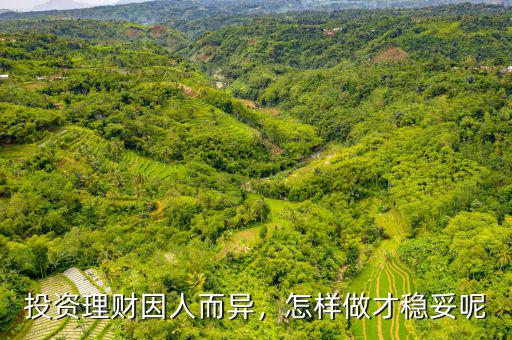 專(zhuān)業(yè)理財(cái)投資怎么做,投資理財(cái)因人而異