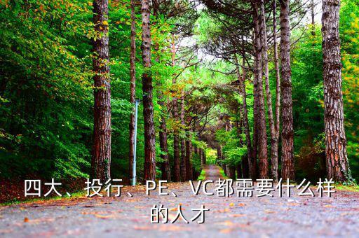 四大、投行、PE、VC都需要什么樣的人才