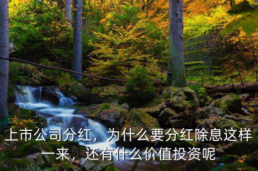 上市公司分紅，為什么要分紅除息這樣一來(lái)，還有什么價(jià)值投資呢