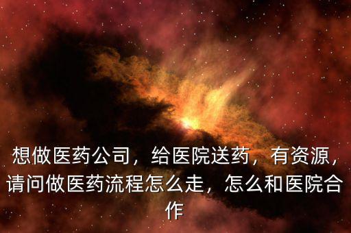 想做醫(yī)藥公司，給醫(yī)院送藥，有資源，請問做醫(yī)藥流程怎么走，怎么和醫(yī)院合作