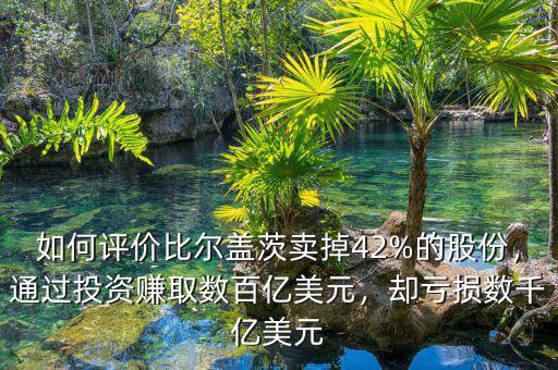 如何評價比爾蓋茨賣掉42%的股份，通過投資賺取數(shù)百億美元，卻虧損數(shù)千億美元
