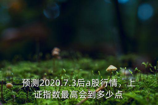 預(yù)測2020.7.3后a股行情，上證指數(shù)最高會到多少點
