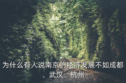 為什么有人說(shuō)南京的經(jīng)濟(jì)發(fā)展不如成都、武漢、杭州
