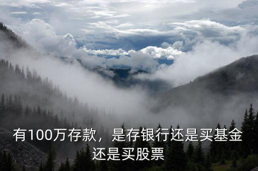 有100萬(wàn)存款，是存銀行還是買基金還是買股票