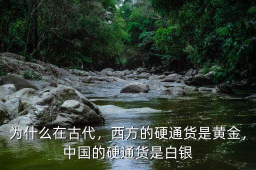 為什么在古代，西方的硬通貨是黃金，中國的硬通貨是白銀