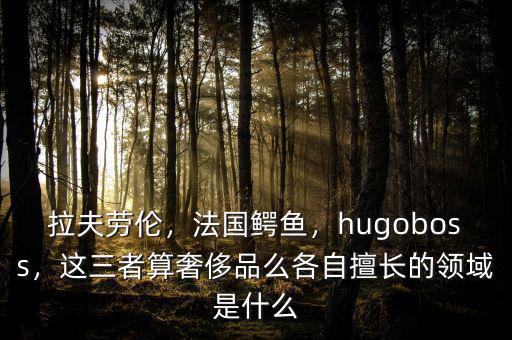 拉夫勞倫，法國(guó)鱷魚，hugoboss，這三者算奢侈品么各自擅長(zhǎng)的領(lǐng)域是什么