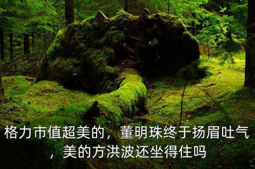 格力市值超美的，董明珠終于揚(yáng)眉吐氣，美的方洪波還坐得住嗎