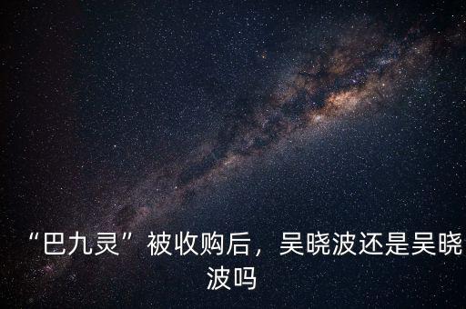 “巴九靈”被收購后，吳曉波還是吳曉波嗎
