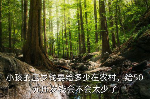 小孩的壓歲錢要給多少在農(nóng)村，給50元壓歲錢會(huì)不會(huì)太少了
