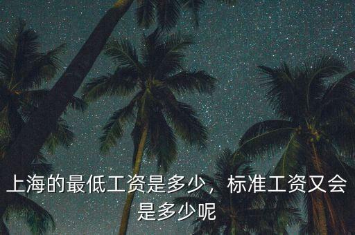 上海的最低工資是多少，標(biāo)準(zhǔn)工資又會(huì)是多少呢