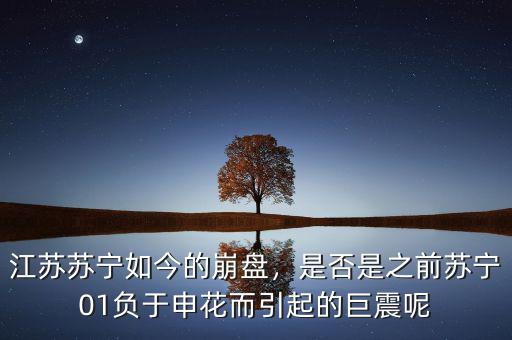江蘇蘇寧如今的崩盤，是否是之前蘇寧01負于申花而引起的巨震呢