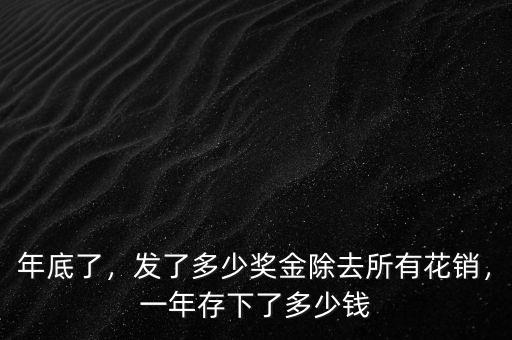年底了，發(fā)了多少獎金除去所有花銷，一年存下了多少錢